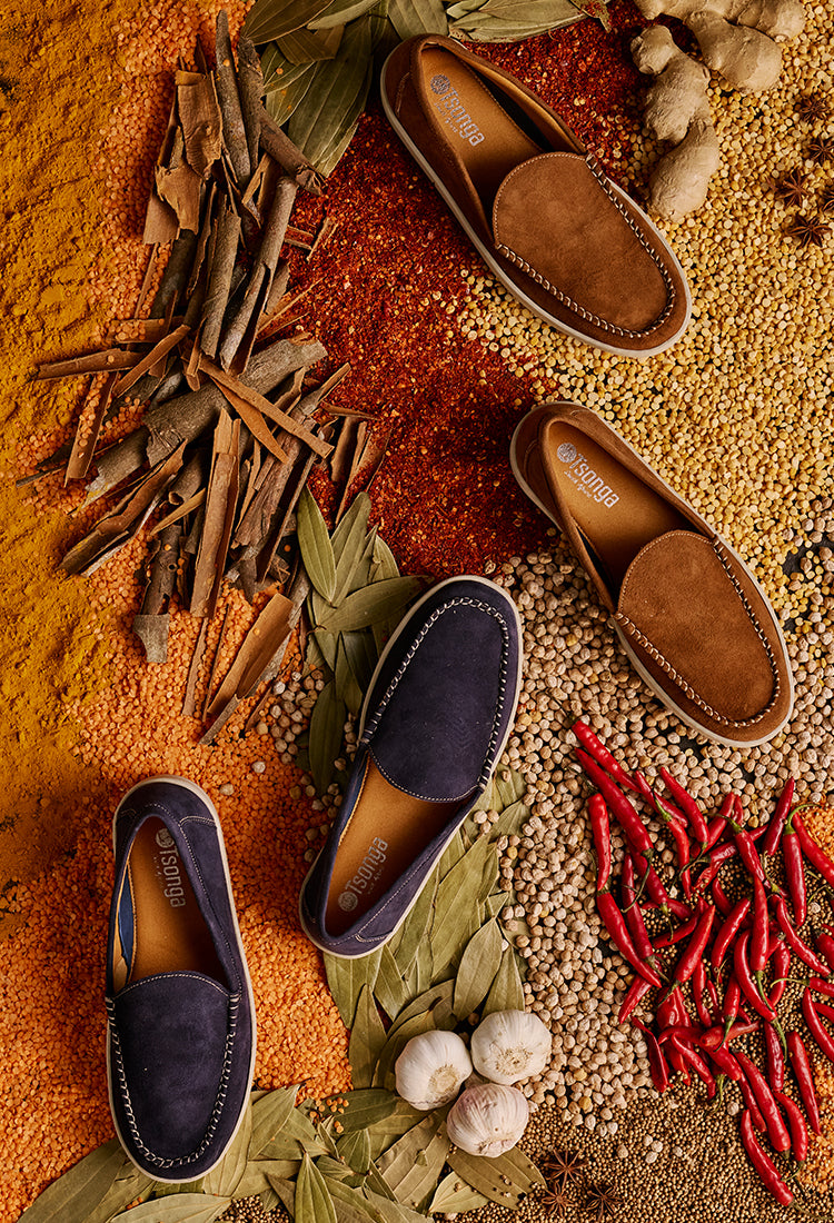 Timbavati : Men's Leather Moccasin in Donkey Velutto