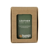 Box of Tsonga leather care wipes on a white background