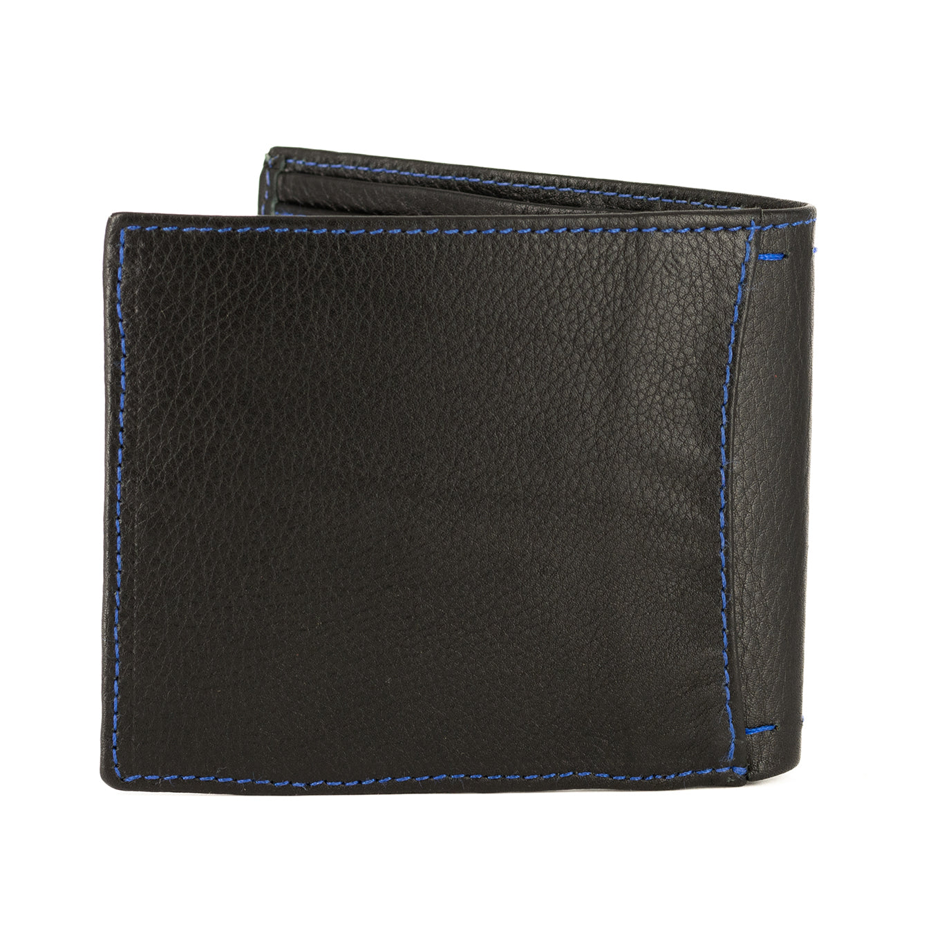 Leefa : Mens Leather Wallet in Black Delta