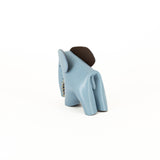 Parva : Small Elephant Family Accessory in Blue Leather