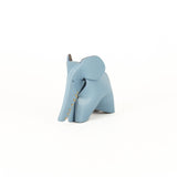 Parva : Small Elephant Family Accessory in Blue Leather