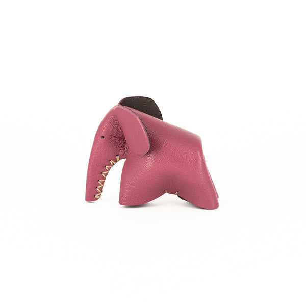 Parva : Small Elephant Family Accessory in Pink Leather