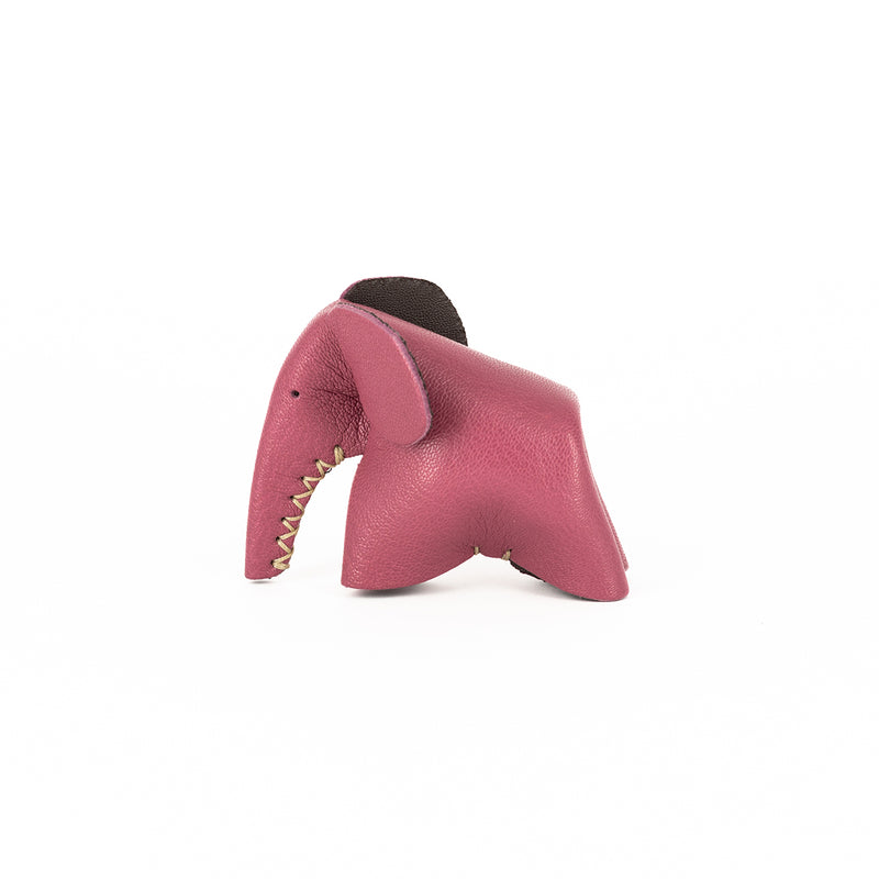 Parva : Small Elephant Family Accessory in Pink Leather