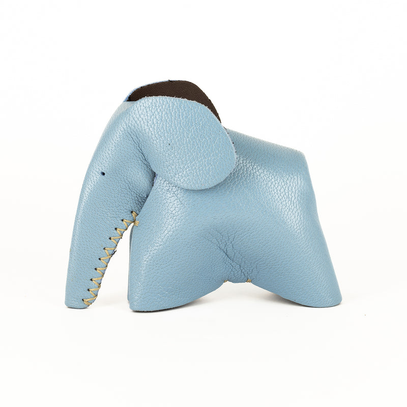 Peaches : Medium Elephant Family Accessory in Blue Leather