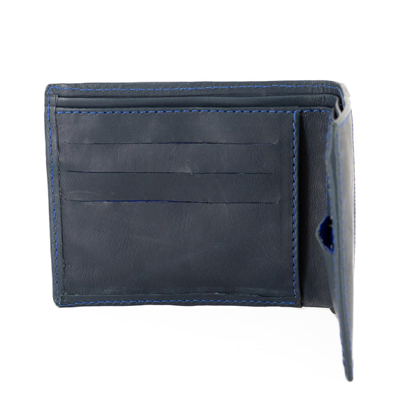 Senzo : Mens Leather Wallet in Ocean Relaxa