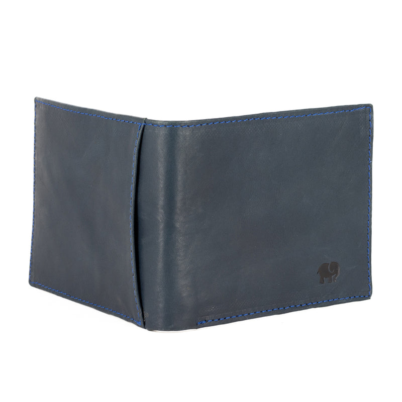 Senzo : Mens Leather Wallet in Ocean Relaxa