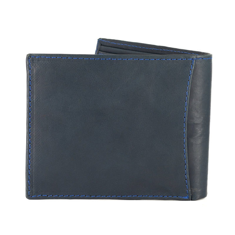 Senzo : Mens Leather Wallet in Ocean Relaxa