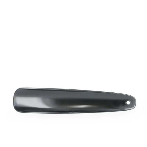 Black shoe horn on a white background