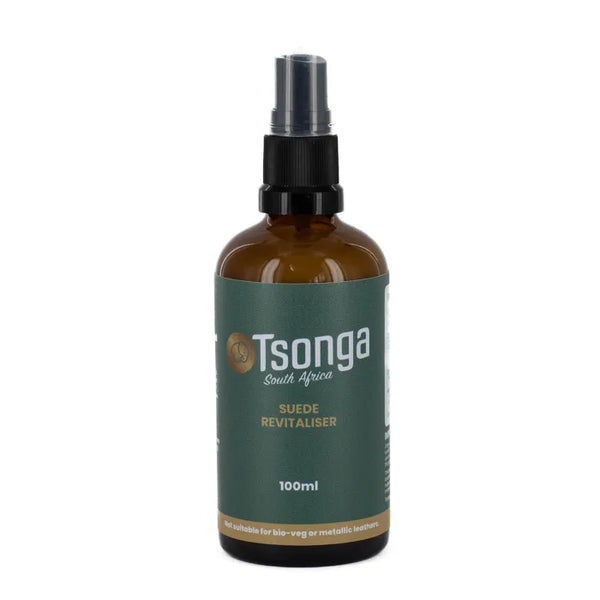 Brown bottle with Tsonga branding on a white background