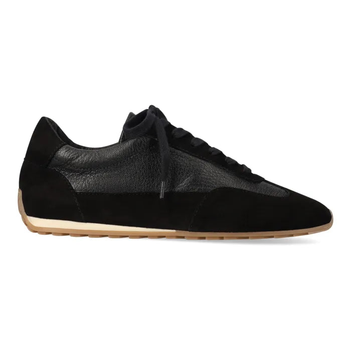 Bora : Ladies Leather Sneaker in Black