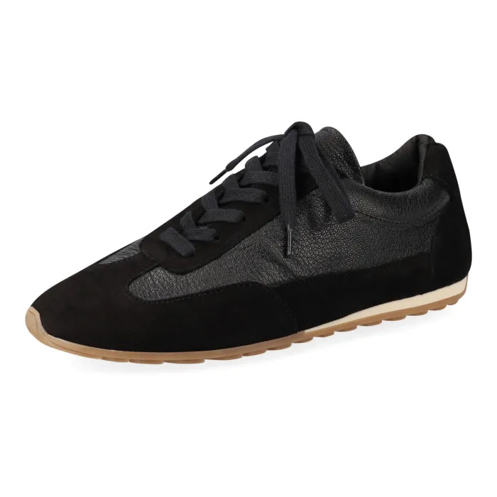 Bora : Ladies Leather Sneaker in Black