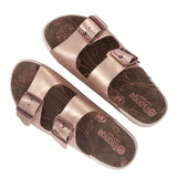 Masego : Ladies Leather Sandal in Rose Gold