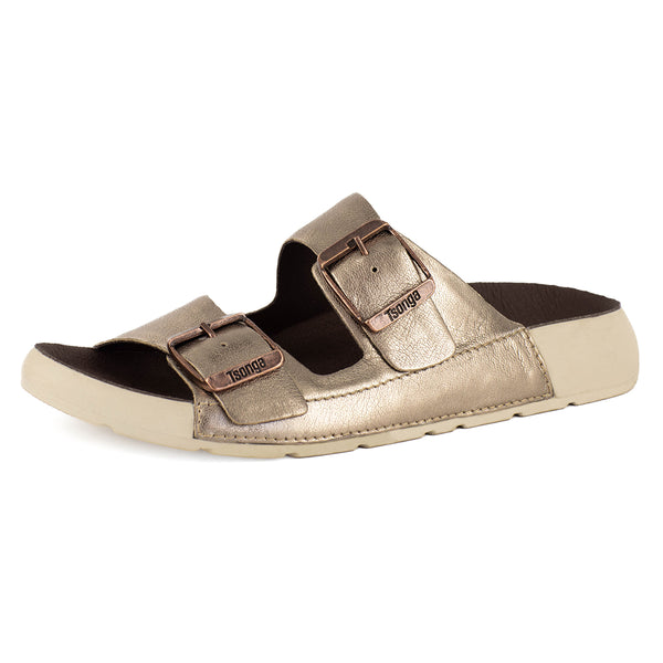 Mabhuda : Ladies Leather Sandal in Sabbia