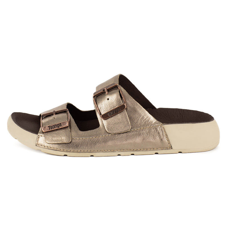 Mabhuda : Ladies Leather Sandal in Sabbia