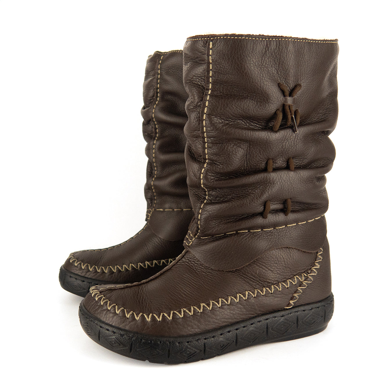 Mbhazo : Ladies 100% Wool-Lined Mid-Calf Boot in Choc Natan