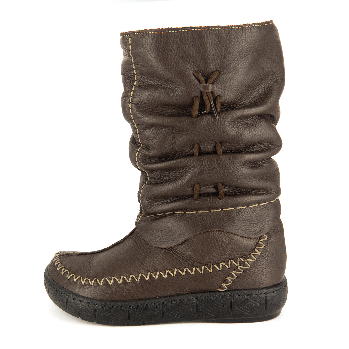 Mbhazo : Ladies 100% Wool-Lined Mid-Calf Boot in Choc Natan