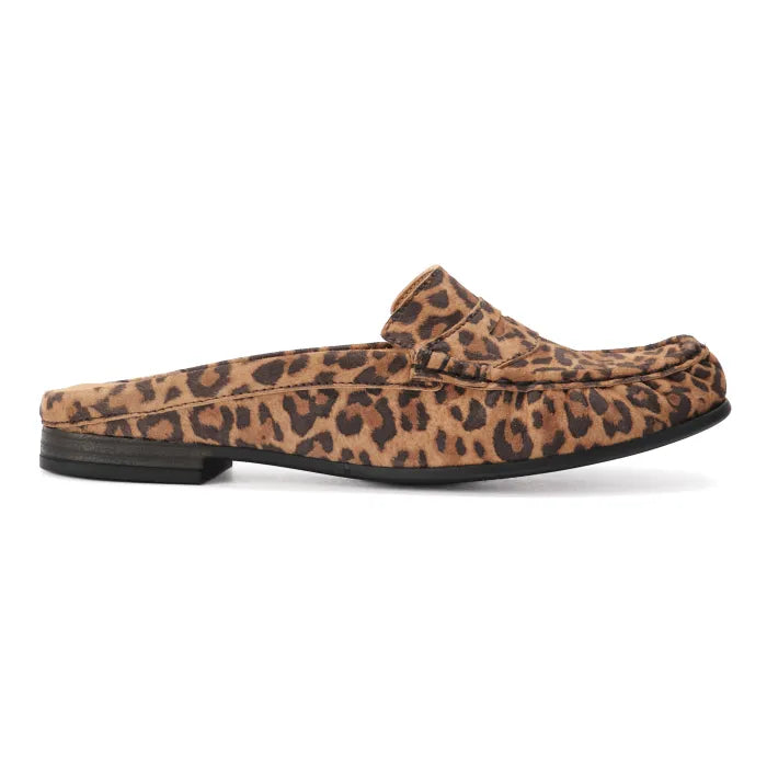 Leopard print slip on on a white background