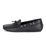 Kamensi : Ladies Leather Moccasin In Black Cayak