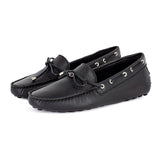 Kamensi : Ladies Leather Moccasin In Black Cayak