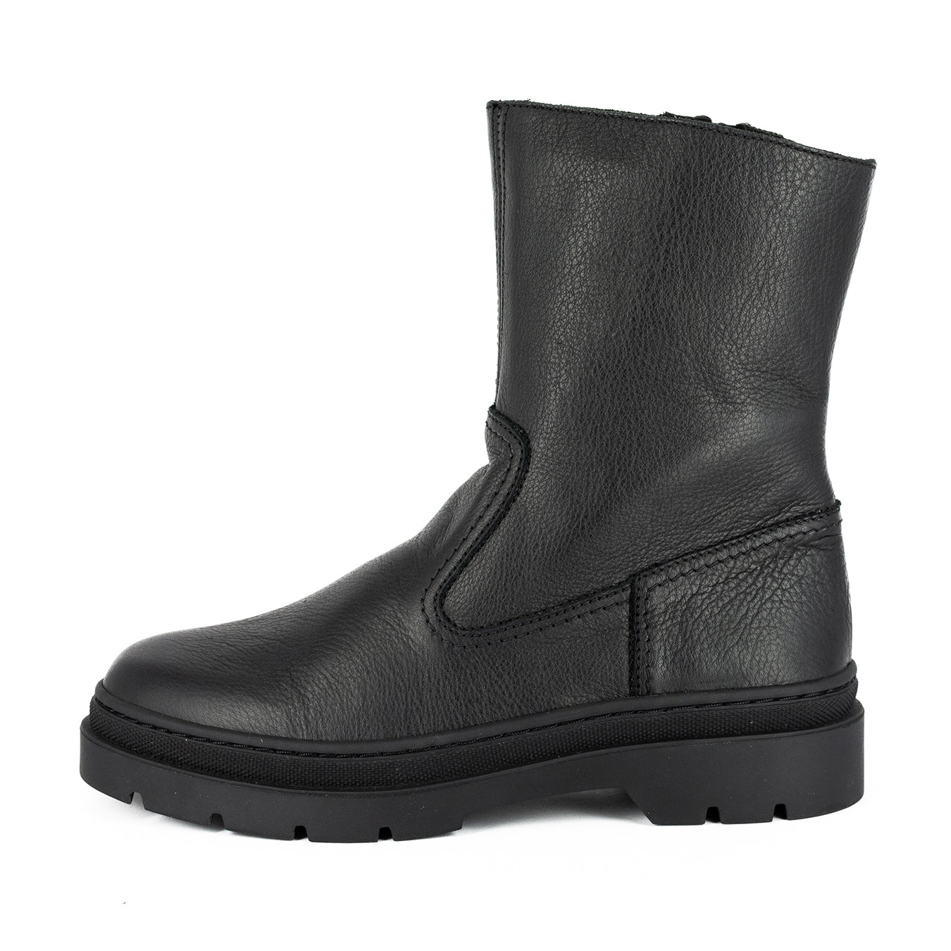 Maroni : Ladies Leather Boot in Black Natan