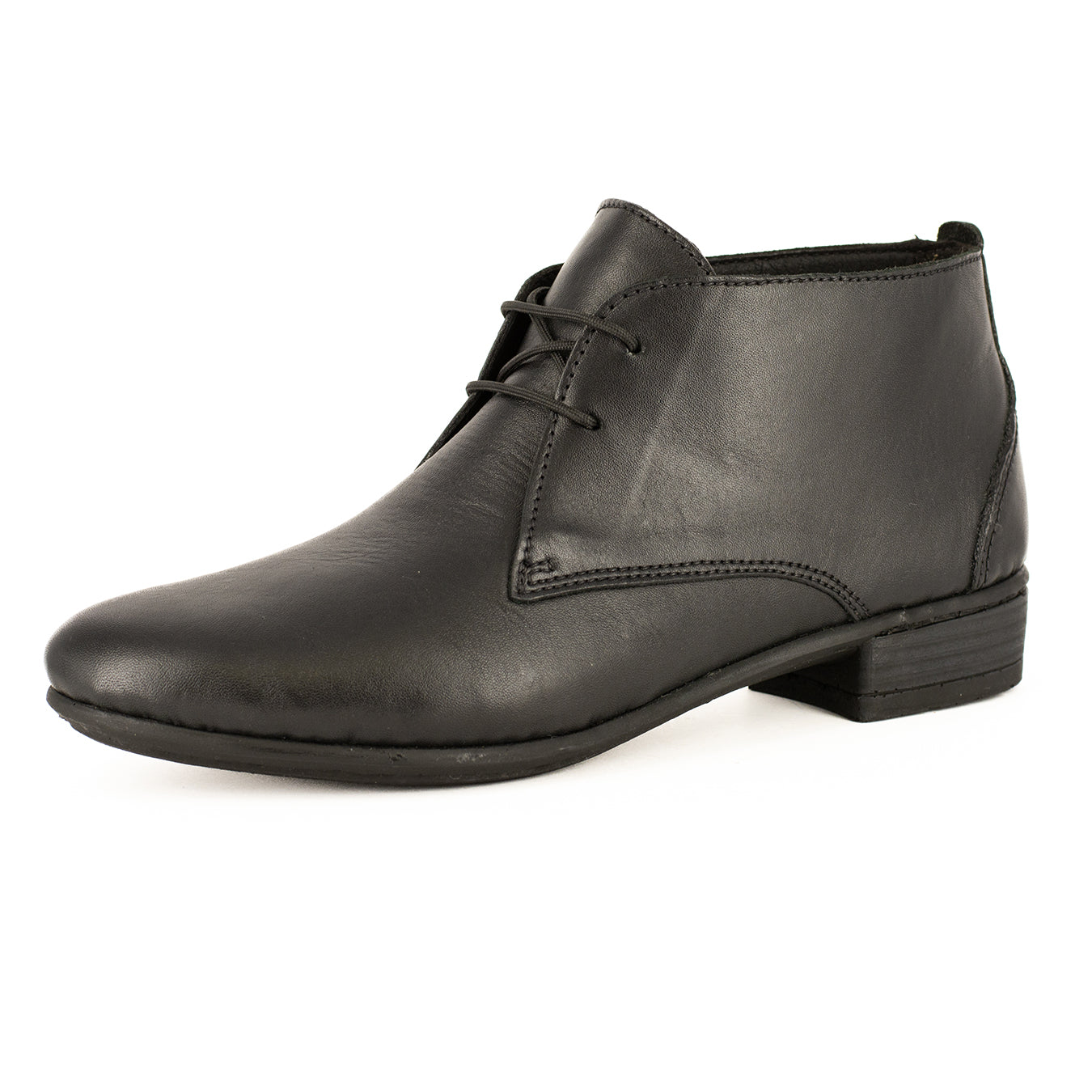 Sizayo : Ladies Leather Pixie Boot in Black Relaxa