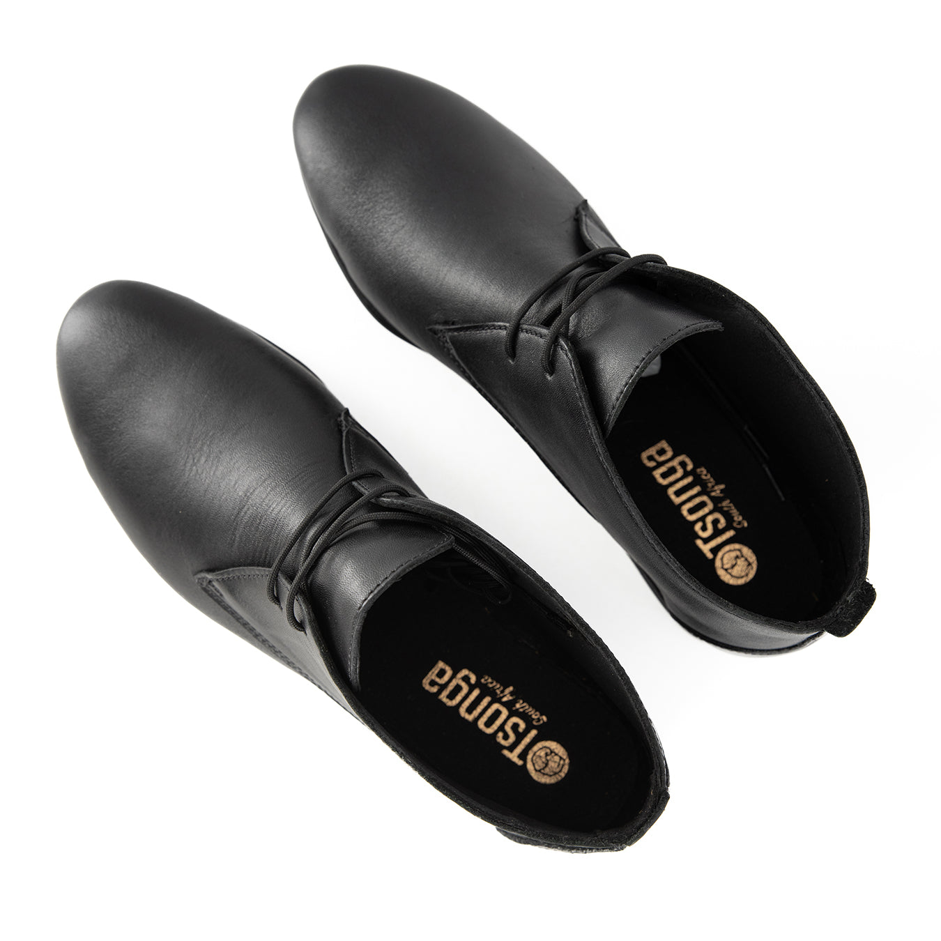 Sizayo : Ladies Leather Pixie Boot in Black Relaxa