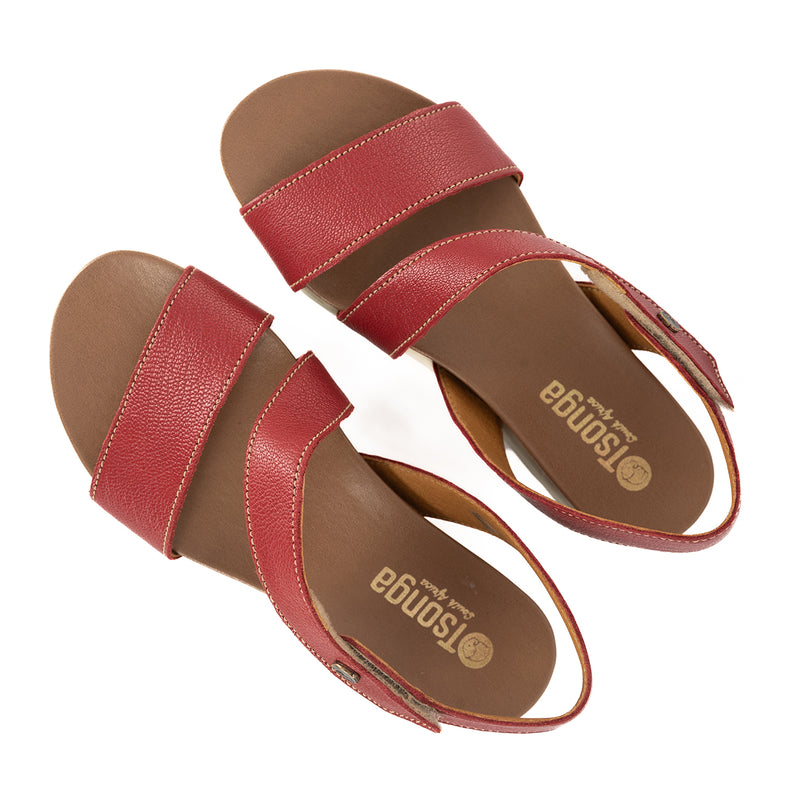Otavi : Ladies Leather Sandal in Valentine Cayak