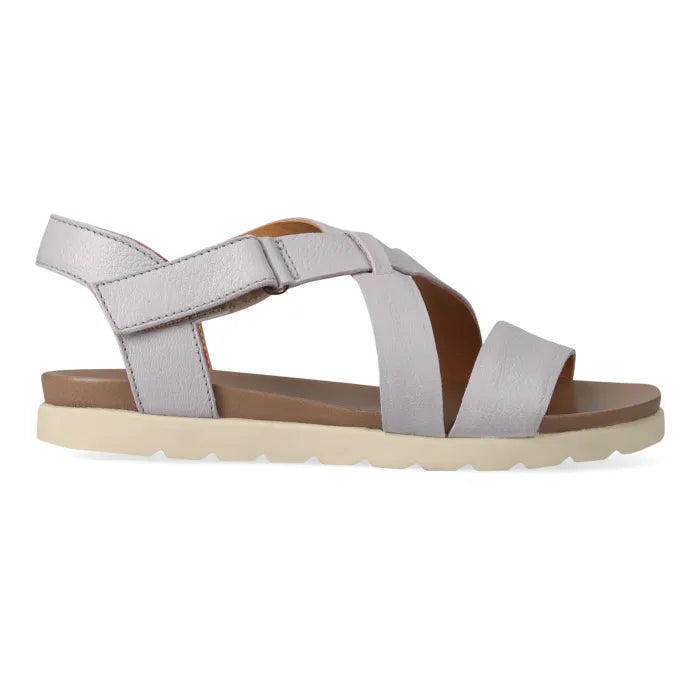 Mawisa : Ladies Leather Sandal in Grey Mist