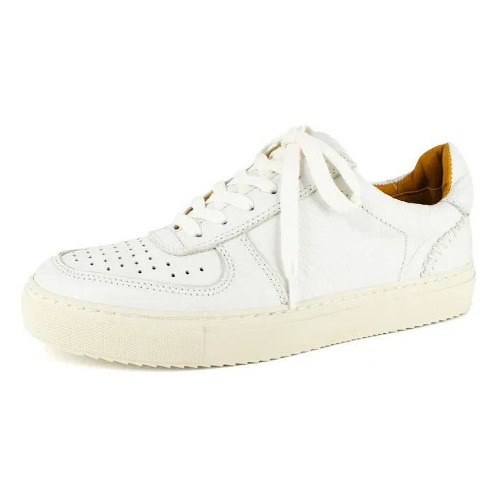 White sneaker with a white sole on a white background