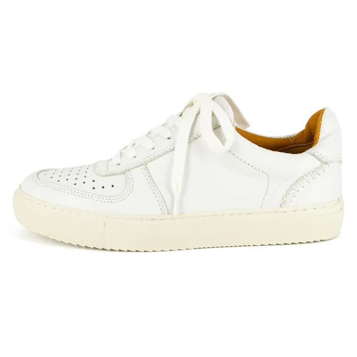White sneaker with a white sole on a white background