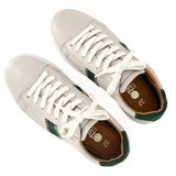 Tripoli : Ladies Leather Sneaker in Cream & Pine