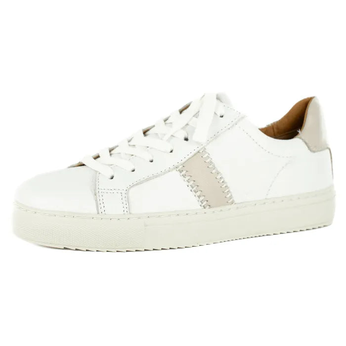 White sneaker with white sole on a white background