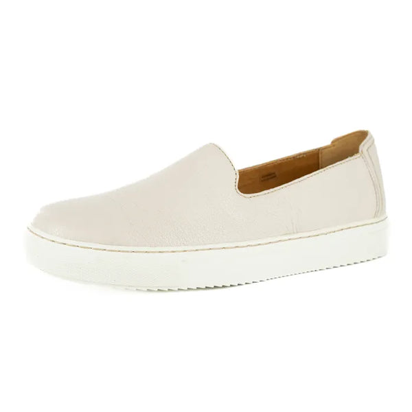 Cream slip-on sneaker on a white background