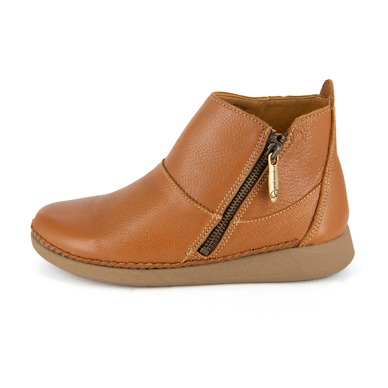 Online Exclusive Outlet Zinder : Ladies Leather Ankle Boot in Oak