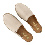 Ukubasa : Ladies Leather Slip-on Espadrille in Cream