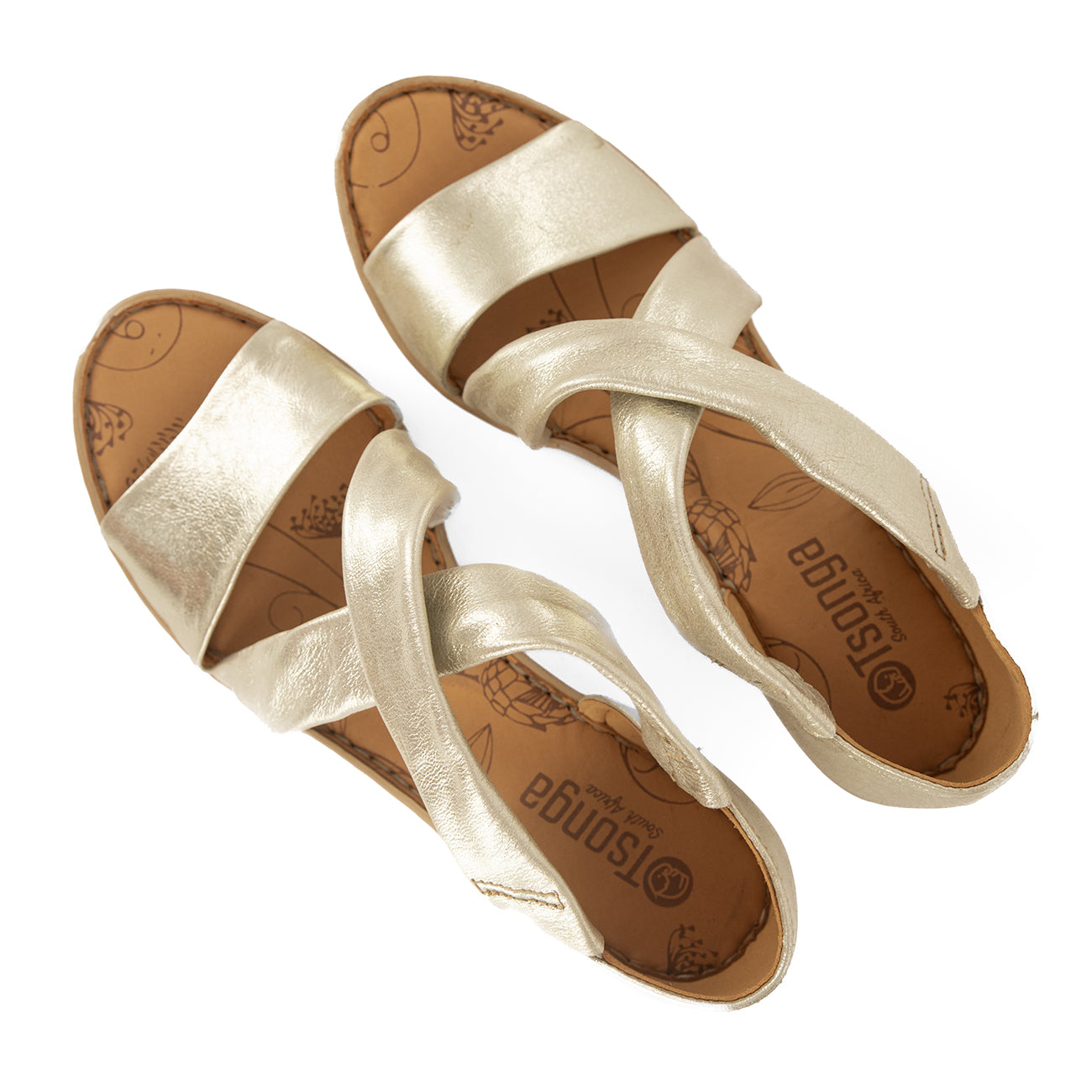 Online Exclusive Outlet Lekuza : Ladies High-Heeled Leather Sandal in Bark