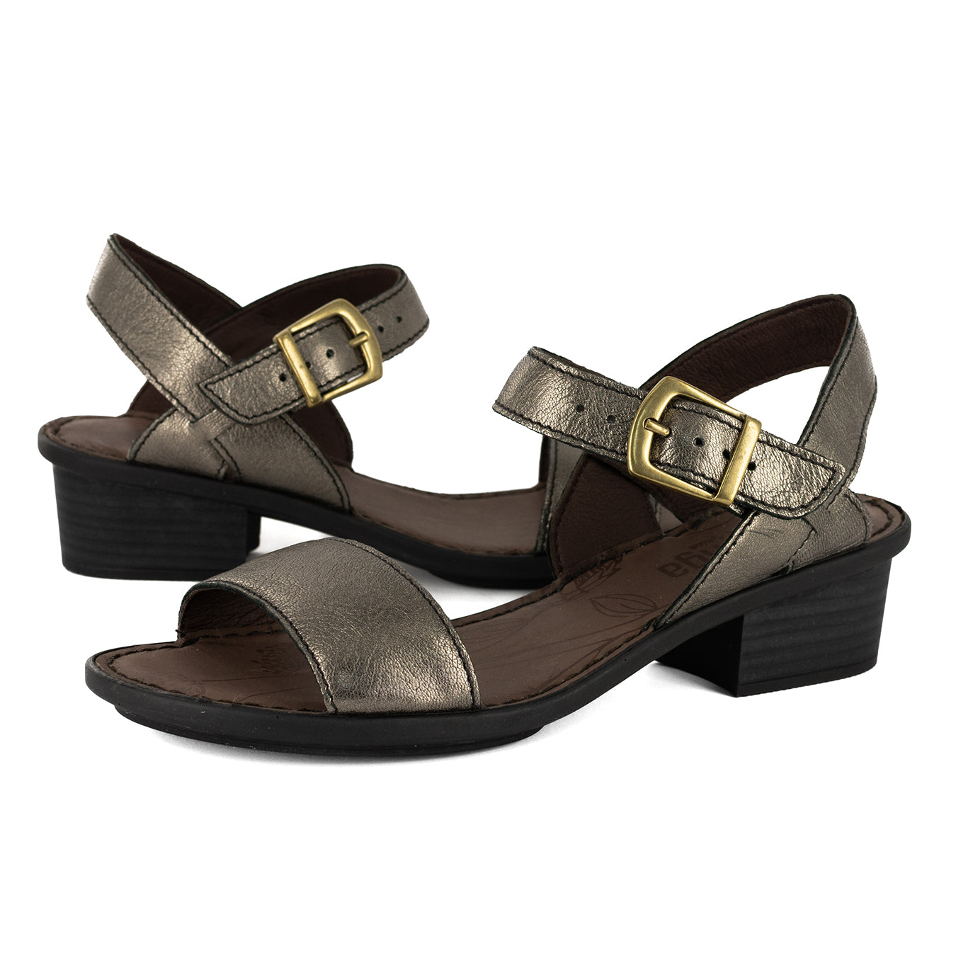 Kangcono : Ladies Leather Sandal in Anthracite
