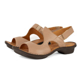 Gadla : Ladies Leather Sandal in Timber