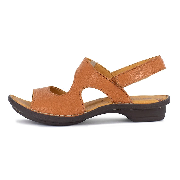 Tan sandal on a white background