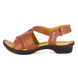 Semira : Ladies Leather Sandal in Suede Cayak