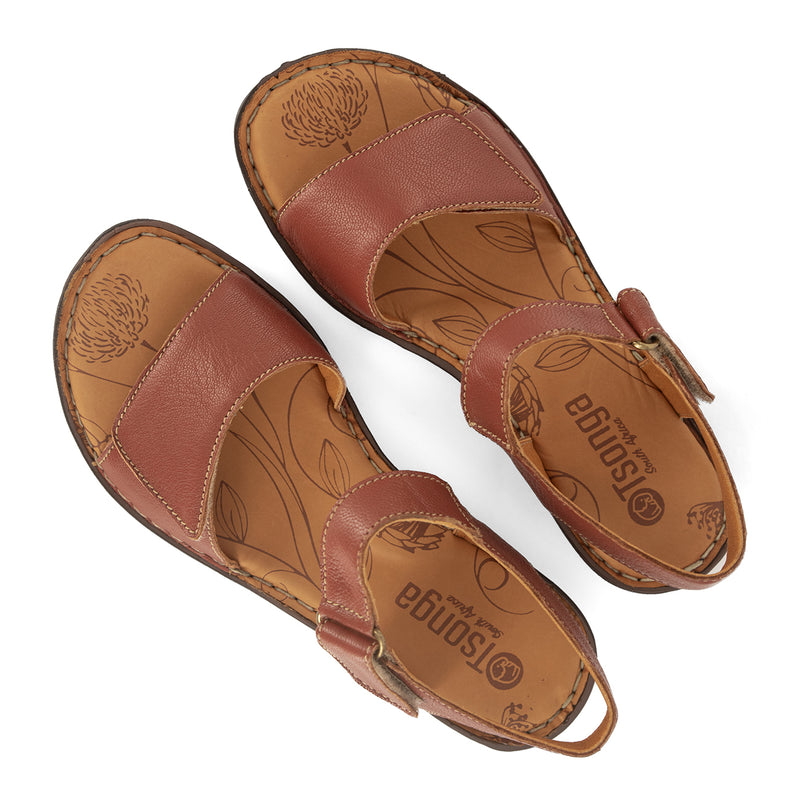 Yagoua : Ladies Leather Sandal in Suede