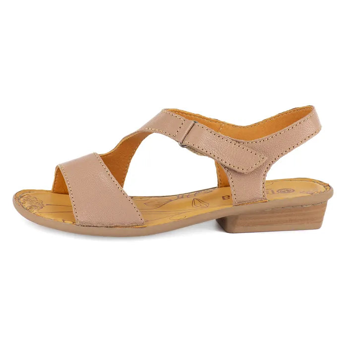 Beige sandal with beige sole on a white background