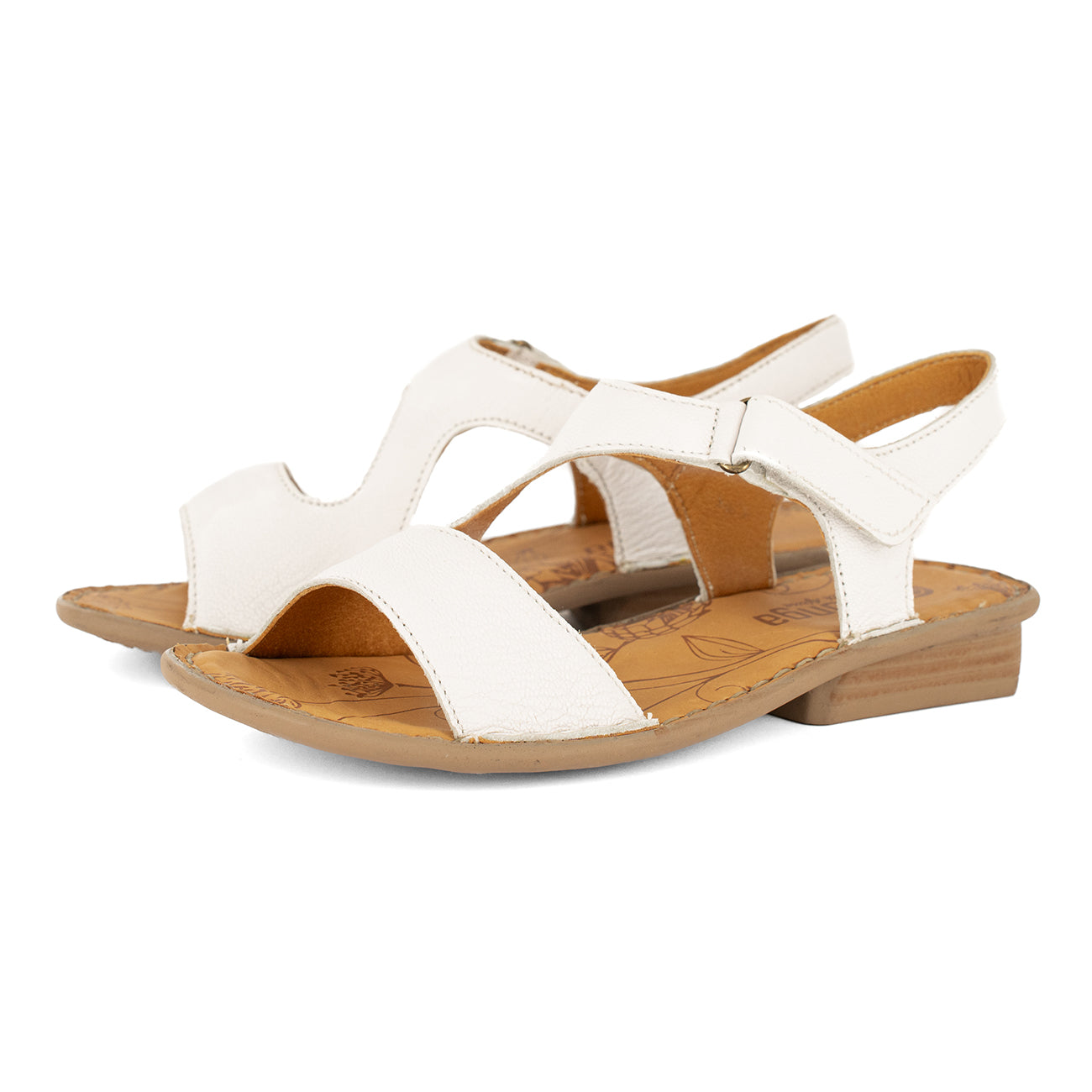 Bazaruto : Ladies Leather Sandal in White