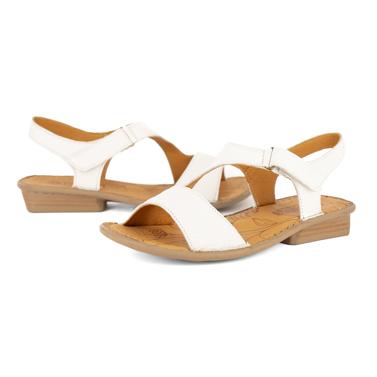 Bazaruto : Ladies Leather Sandal in White