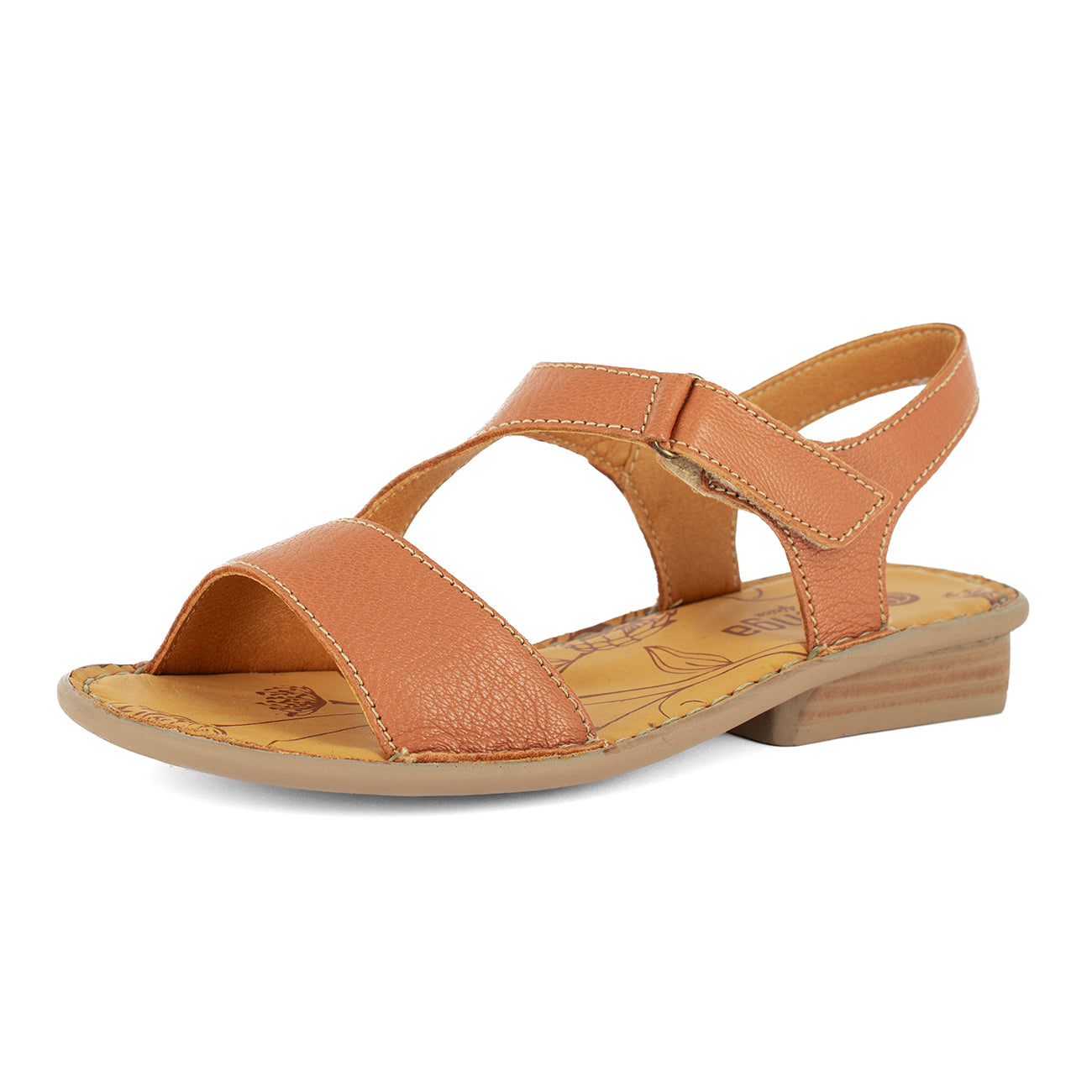 Bazaruto : Ladies Leather Sandal in Oak