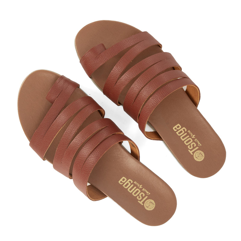 Abuye : Ladies Leather Sandal in Suede