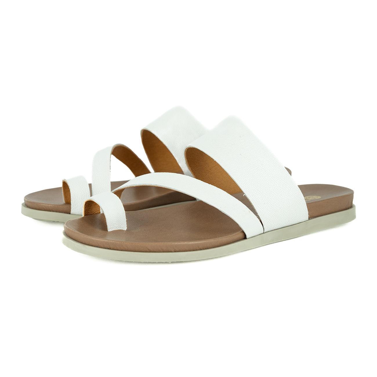 Ningizimu : Ladies Leather Sandal in White