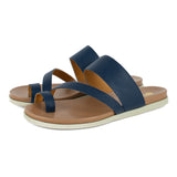 Ningizimu : Ladies Leather Sandal in Marine