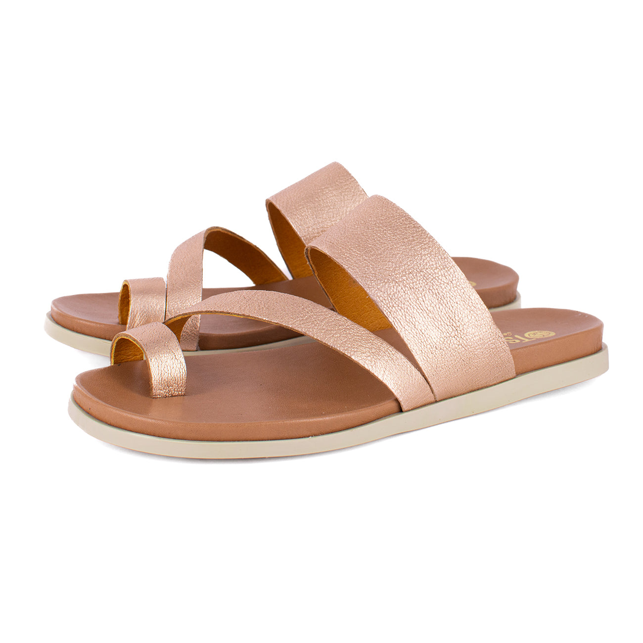 Ningizimu : Ladies Leather Sandal in Rose Gold