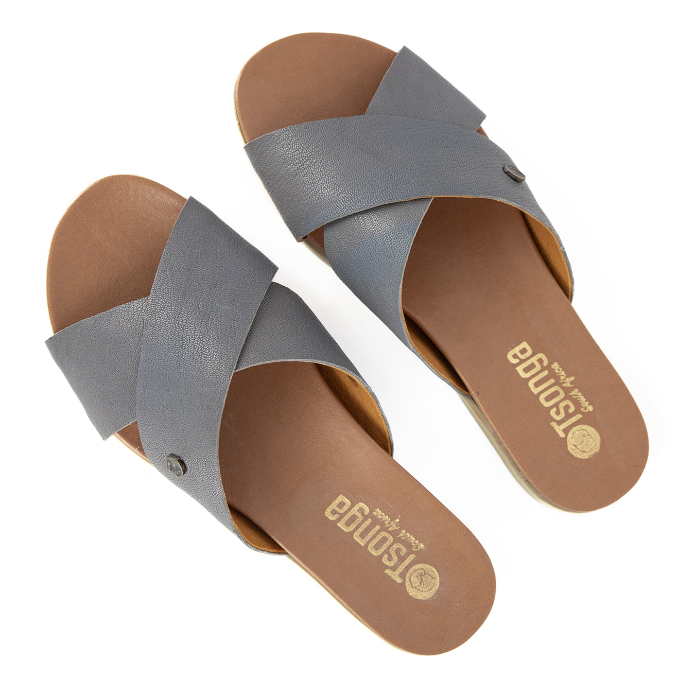 Cengezi : Ladies Leather Sandal in Ematite